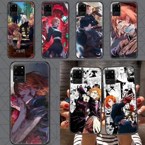 Jujutsu Kaisen Kugisaki Nobara Phone case For Samsung Galaxy Note 4 8 9 10 20 S8 S9 S10 S10E S20 Plus UITRA Ultra black pretty