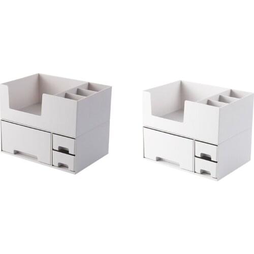 Double-layer Desktop Cosmetic Storage Box Drawer Multi Grid Display Stand Makeup Organizer Desktop Jewelry Collection