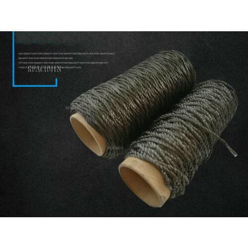 Graphite Rope Carbon Fiber Braided Cord for Sealing Thermal Insulation High Strength Carbon Fiber Rope String Line