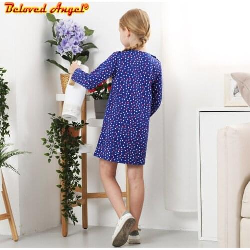 Girls Cotton Dress Long Sleeve Children Vestidos Kids Dresses for Girls Clothes Toddlers Cartoon Princess Dress Baby Clothing