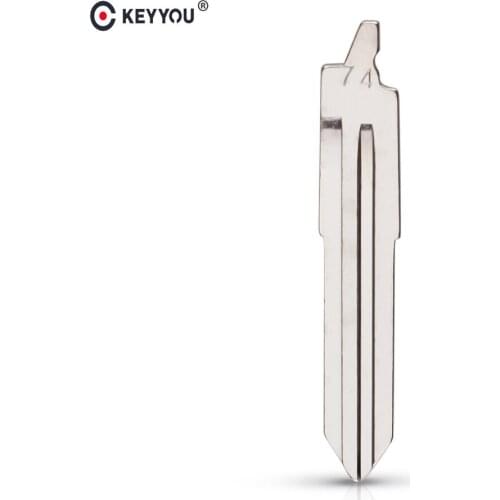 KEYYOU 10PCS Metal Blank Uncut Flip KD Replacement Car Remote Key Blade Type #74 For FAW Pentium B50 Original NO. 74 Key Blade