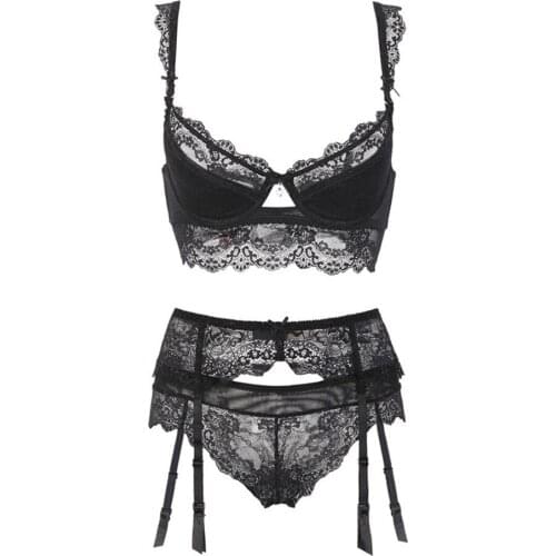 Lace Thin Cotton Cup Pair Breast Bra Side Pair 5 Breast Breast Bra Sexy Belt Set