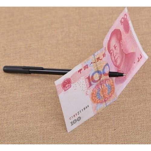 1Pc Magic Trick Ballpoint Pen Black Magician Toy Thru Bill Penetration Dollar Bill Ball Point Pen Tricks Office School Supplies
