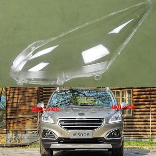 Headlamps Transparent Cover Lampshade Headlight Shell Headlight Cover Lens Masks For Peugeot 3008 2013 2014 2015 2016