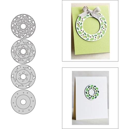 New 2021 Layered Leafy Wreath Doily Metal Cutting Dies for DIY Scrapbooking and Card Making Decorative Embossing Craft No Stamps