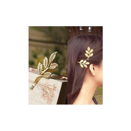 Hot New Fashion Wedding Hair Accessories Olive Branches Leaves Beautiful Bride Hairpin Side Folder Jewelry