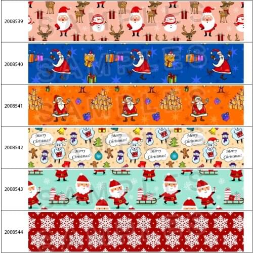 New Christam Pattern Printed 5 Yards 25mm/38mm/50mm/75mm Grosgrain/Satin Ribbon For Hair Bows DIY Accessories 200853 200854