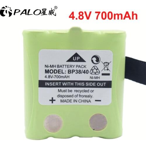 PALO 4.8V NI-MH Rechargeable Battery Pack For Uniden BP-38 BP-40 BT-1013 BT-537 For MOTOROLA TLKR T4 GMR FRS 2Way Radio battery
