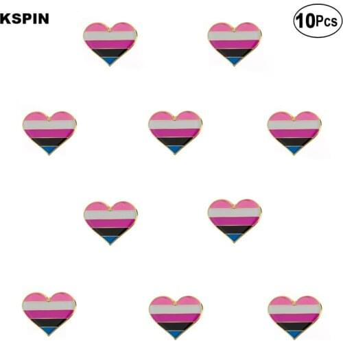 Gender Fluid Flag Brooches Lapel Pin Flag badge Brooch Pins Badges 10Pcs a Lot