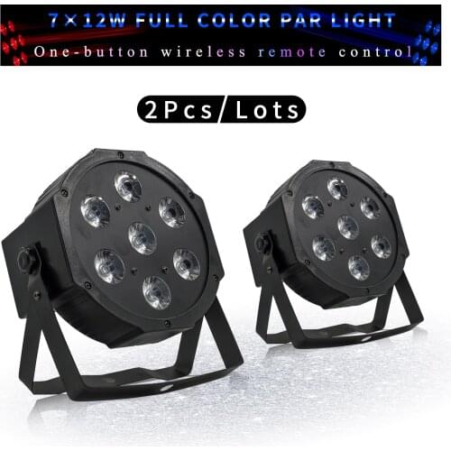 2Pcs/lots 7x18w 6 in 1 Par Led Light RGBWA UV Plastic Par Light 7*18W Led Par Staining Light Wall Washer For Stage Wedding Disco