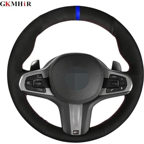 DIY Black Hand-stitched Suede Car Steering Wheel Cover For BMW M Sport G30 G31 G32 G20 G21 G14 G15 G16 X3 G01 X4 G02 X5 G05