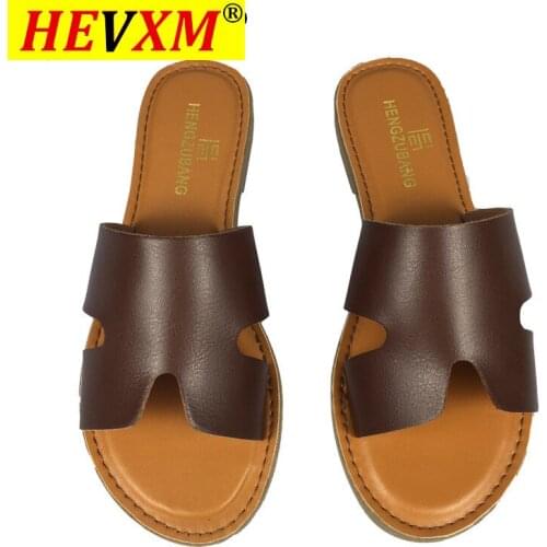 New Design Summer Luxury Female Slides Microfiber Leather Solid Colored Womens Slippers Durable Anti-Skid TPR Soled Sandals