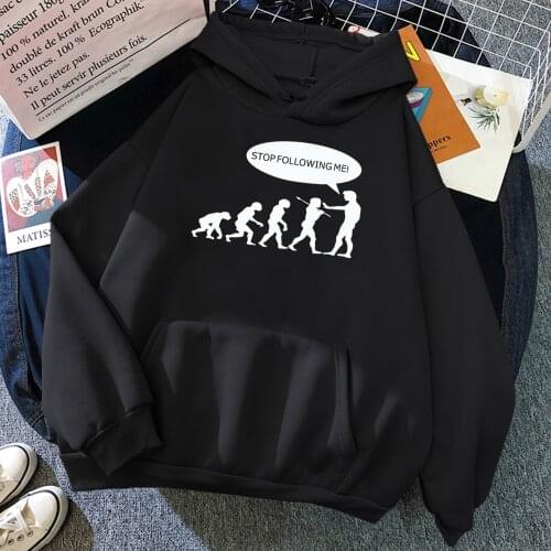 Stop Following Me Caveman funny men sweatshirts Caveman Evolution Hoodies Men 2021 spring winter new fleece high quality hoodie