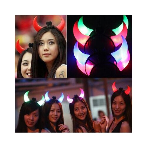 Glowing horn head band A cartoon headdress gleam hoop head buckle party tire children adults festival toys