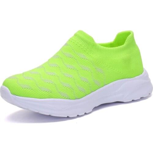 Spring Kids Sock Sneakers Lightweight Flying Weaven Slip-On Shoes For Boys Girls School Sports Running Trainers Toddlers Shoes