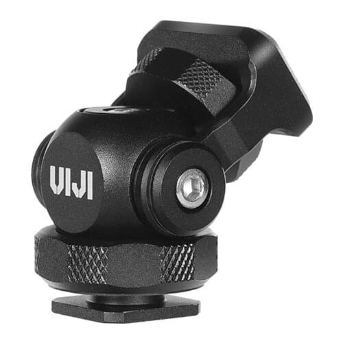VIJI R015 Monitor Mount Bracket Holder Mini Robot Ballhead With Cold Shoe Mount for Sony Nikon DSLR Cameras Gimbal Accessories