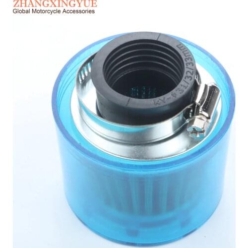 28mm 32mm 35mm 38mm Performance Air Filter For Chinese GY6 50cc ATV Moped Scooter Blue cover