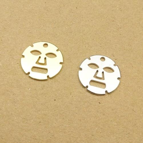 10pcs 18x18mm mask charm for jewelry making cute earring pendant bracelet necklace charms diy design charms