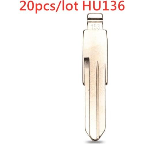20pcs/lot Uncut Flip KD Remote Car Key Blade HU136 #153 For Renault Megan Dacia Clio Duster