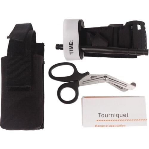 4Pcs/set Outdoor Emergency Tourniquet Portable Strap Military Tactical Cycling Hiking First Aid Release One Hand Tourniquet Set