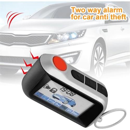 A93 Transverse LCD Remote Control Keychain Controller Anti-theft Car Burglar Security System 2 Way Alarm For Russian Starline