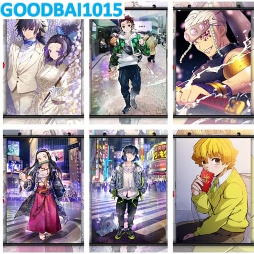 Diamond Painting Anime Demon Slayer Kimetsu 5d Diy Diamond Mosaic Embroidery Cross Stitch Kits Wall Decor