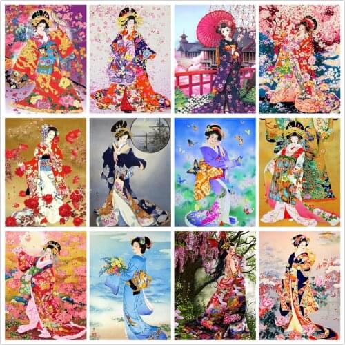 DIY Diamond Painting Woman Cross Stitch Portrait Ancient Needlework 5D Full Diamond Embroidery Mosaic Mosaic Home Decoration