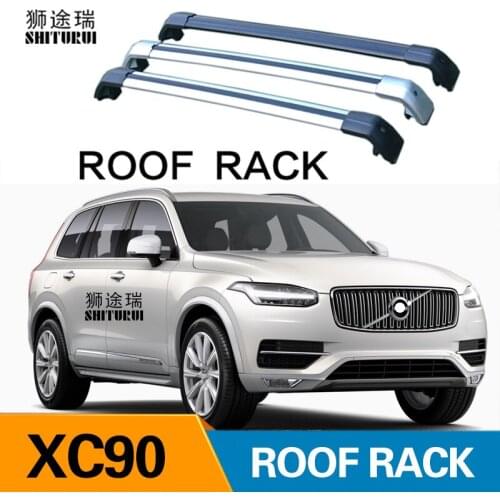 SHITURUI 2Pcs Roof Bars for Volvo XC90 2014-2020 256 Aluminum Alloy Side Bars Cross Rails Roof Rack Luggage Carrier
