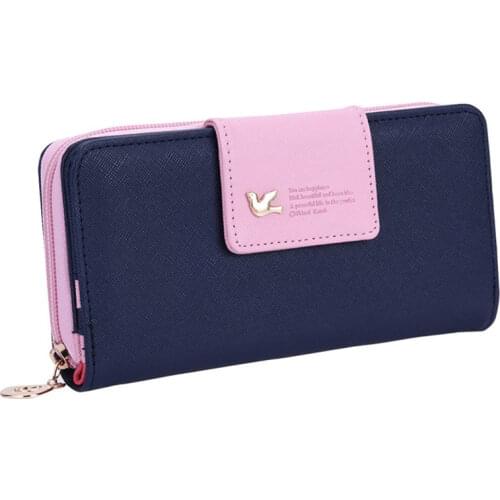 Brand Ladies Purses Leather Wallet Women Long Coin Purse Women Wallets Card Holder Wallet Colorful Clutch Female Bags 2021