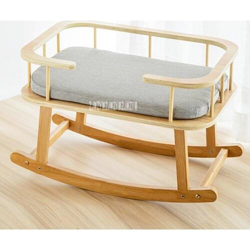 Wooden Cat Bed Durable Solid wood Pet Bed Double Layer Modern Wood Frame Cute Cat Bed Four Seasons Universal Cat Nest Villa