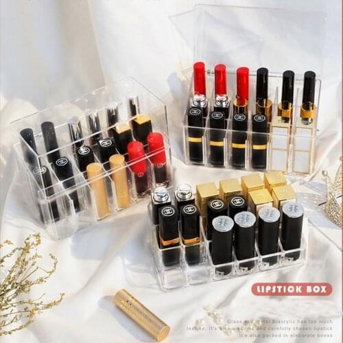 Cosmetic Storage Lipstick Holder Make Up Organizer Brush Holder Perfume Holder Lip Gloss Transparent Plastic Gift Box