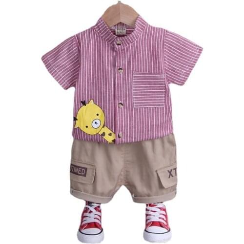 New Summer Baby Boys Clothes Children Striped Casual Shirt Shorts 2Pcs/Set Toddler Sport Costume Infant Clothing Kids Tracksuits