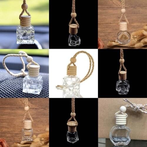 For Perfume Hanging Empty Bottle Car Accessories Interior Decoration Glass Clear Refillable Car Fragrance