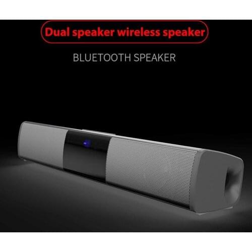 Home Bluetooth Soundbar Bluetooth 4.0 Double Subwoofer FM Radio Speaker Home Theater System Sound Bar Bluetooth Speakers