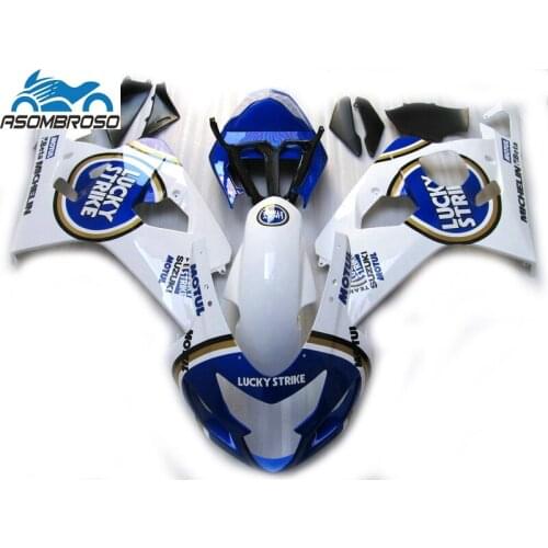 Hot sale Fairing kit For SUZUKI K4 K5 GSXR 600 750 2004 2005 plastic racing blue white gsxr600 fairings LX63