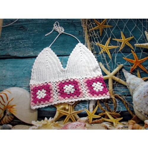 H80&S90 HAND CROCHET SEXY WOMEN TANK LADIES BEACH TOP BIKINI