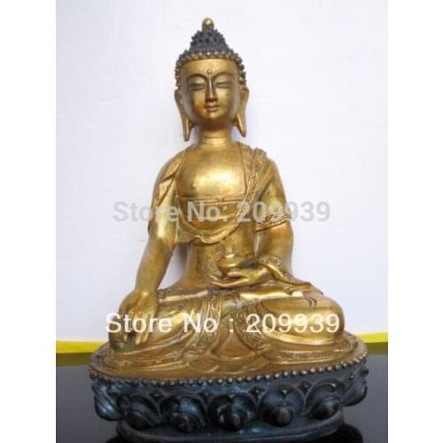 Huij 00114 Tibetan Buddhist Medicine buddha bronze statue