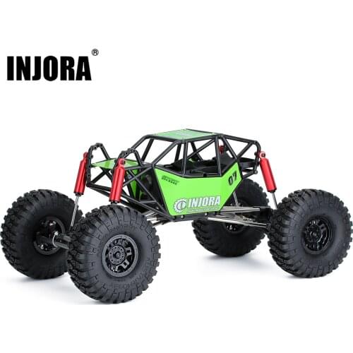 INJORA 310mm Wheelbase Rock Buggy Chassis With Tube Roll Cage for 1/10 RC Crawler Car Axial SCX10 90046 Traxxas TRX4