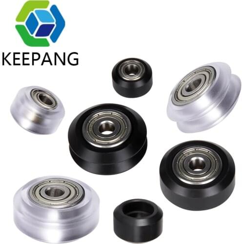 KeePang 20PCS Wheel Bearing Pulley POM Plastic Small Big V-Slot Models 625ZZ MR105zz Idler Gear For 3D Printer Parts Openbuilds