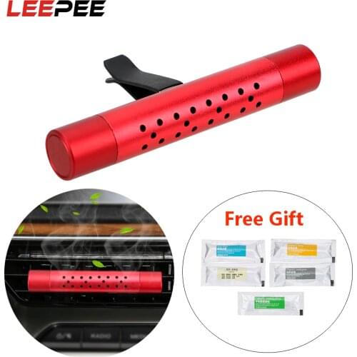 LEEPEE Car Outlet Perfume Air Clip Car Air Freshener Solid Perfume Diffuser with 5 Free Aroma Stick Car Fragrance