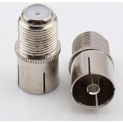 Metric F female head turn cable plug F mother turn TV9.5 rf connector TV set-top boxes