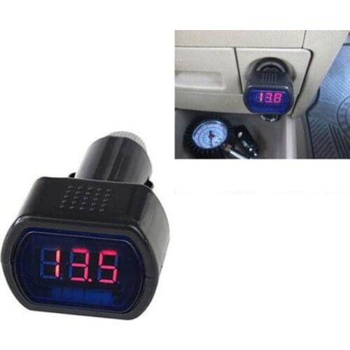 Mini 12v-24v Black Case Digital Red LED Display Voltmeter Car Voltmeter