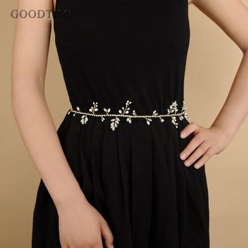 Fashion Bridal Belts With Pearls And Rhinestone Wedding Sash Belt Headband For Wedding Accessories Belts On Party Women Dress