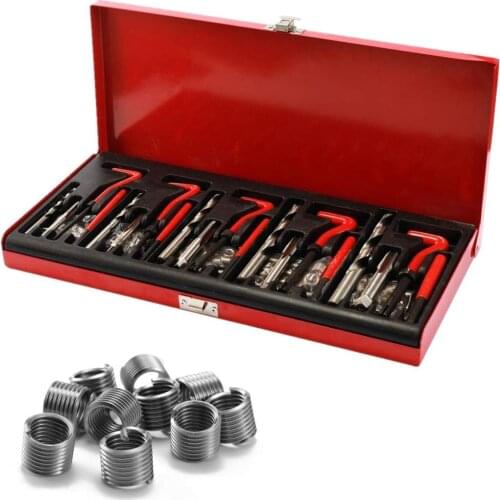 13Pcs Thread Repair Kit High Speed Steel Thread Repair Kit Engine with Hex Wrench Various Specifications Twist Drill Repair Too