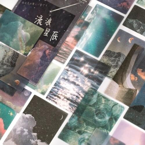 JIANWU 40sheets Dreamlike Series journal sticker pack fresh landscape DIY Decoration school supplies kawaii