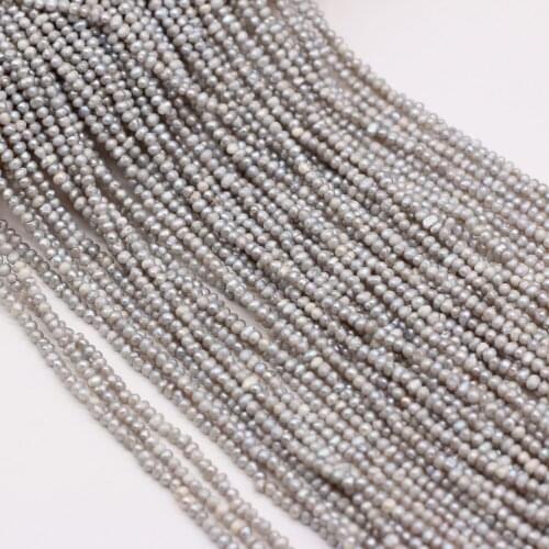 Natural Freshwater Pearl Beads Oblate High Quality AA Punch Loose Beads for Jewelry Bracelet Necklace Accessories Making 2.5-3mm