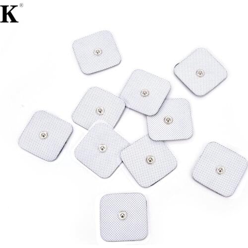 10pcs 4*4cm Square TENS Non-woven Self Adhesive Replacement Electrode Pad For Muscle Stimulator Tens Machine Pads Braces Support