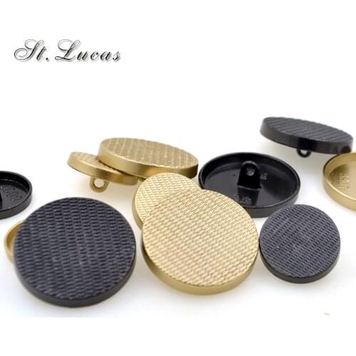New arrived high quality metal sewing button black gold 17mm 25mm plane button for overcoat shirt pants garment accessories DiY