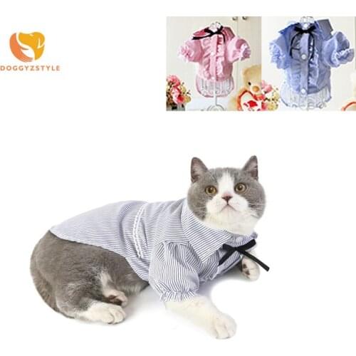 Cat Clothes Summer Thin Shirt Pet Clothing Kitten Cute Cat Costume