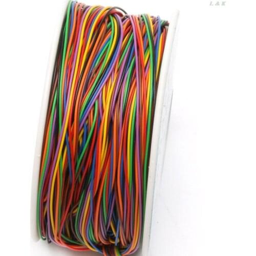 One Roll 8 Colors 30AWG Wire Wrapping Wire, Tinned Copper Solid, PVC insulation